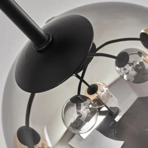 hofstein Plafonnier - Verre 15 cm Chehalis Ambre, Clair, Fumé, 6 lumières* Lampes Modernes