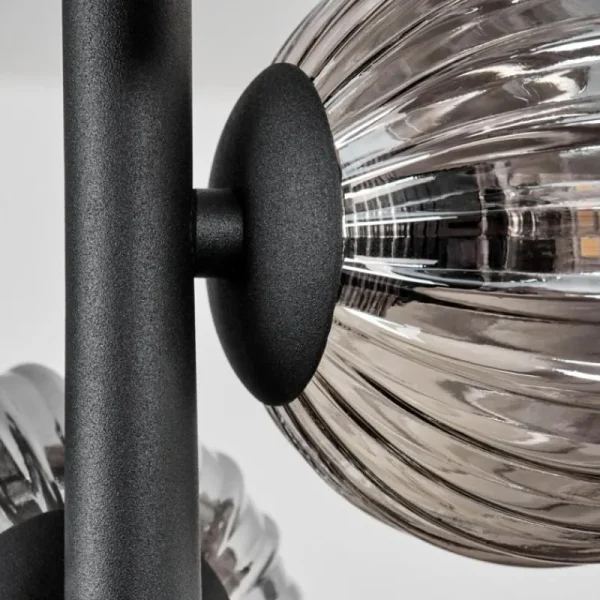 hofstein Plafonnier - Verre 10 cm Chehalis Fumé, 8 lumières* Lampes Modernes