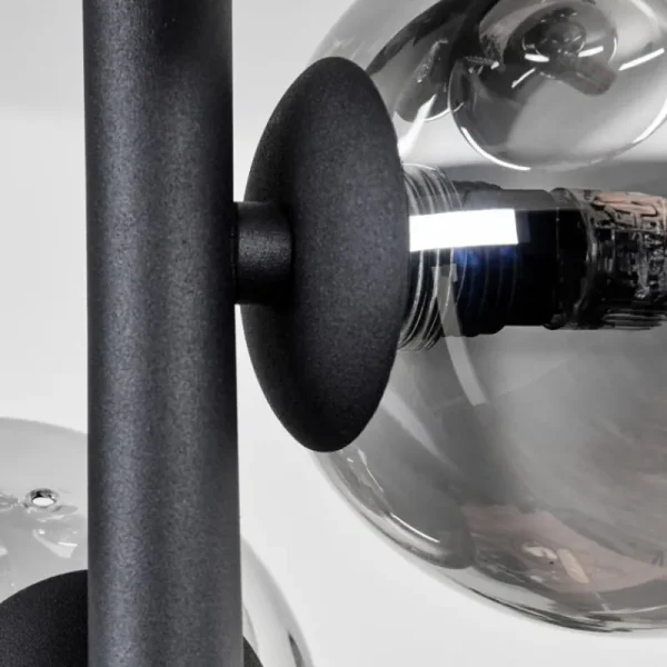 hofstein Plafonnier - Verre 10 cm Chehalis Clair, Fumé, 8 lumières* Lampes Modernes