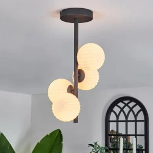 hofstein Plafonnier - Verre 10 cm Chehalis Blanc, 4 lumières* Lampes Modernes
