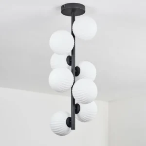 hofstein Plafonnier - Verre 12 cm Chehalis Blanc, 8 lumières* Lampes Modernes