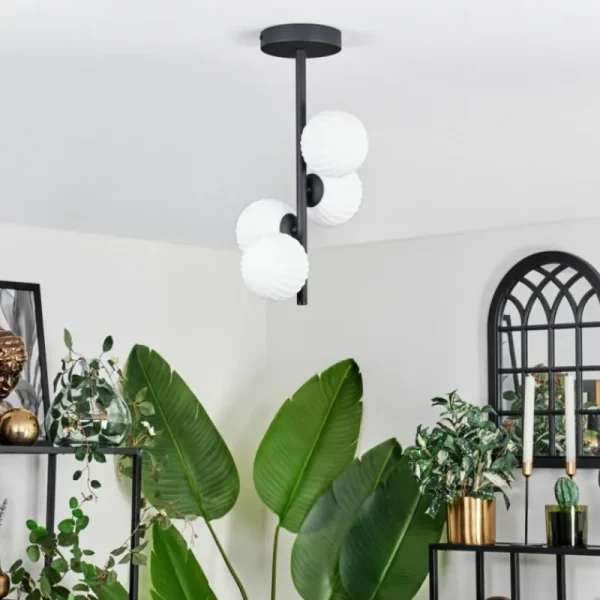 hofstein Plafonnier - Verre 10 cm Chehalis Blanc, 4 lumières* Lampes Modernes