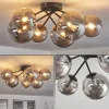 hofstein Plafonnier - Verre 12 cm, 15cm Chehalis Fumé, 6 lumières* Lampes Modernes