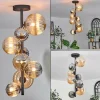 hofstein Plafonnier - Verre 10 cm, 12cm, 15cm Chehalis Ambre, Fumé, 8 lumières* Lampes Modernes