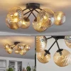 hofstein Plafonnier - Verre 12 cm, 15cm Chehalis Fumé, 6 lumières* Lampes Modernes