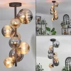 hofstein Plafonnier - Verre 10 cm, 12cm, 15cm Chehalis Ambre, Fumé, 8 lumières* Lampes Modernes