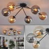 hofstein Plafonnier - Verre 15 cm Gastor Ambre, Fumé, 6 lumières* Lampes Modernes