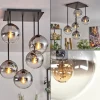 hofstein Plafonnier - Verre 15 cm Gastor Clair, Fumé, 5 lumières* Lampes Modernes