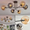 hofstein Plafonnier - Verre 15 cm Gastor Ambre, Fumé, 6 lumières* Lampes Modernes