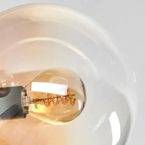 hofstein Plafonnier - Verre 15 cm Gastor Ambre, Clair, Fumé, 6 lumières* Lampes Modernes