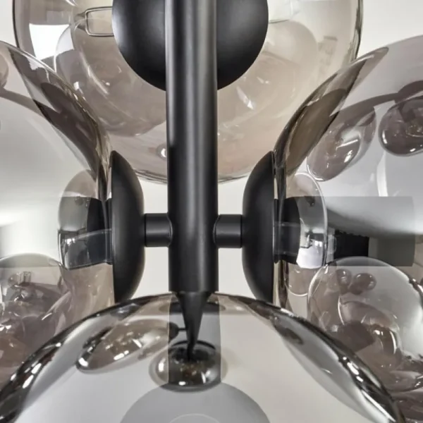 hofstein Plafonnier - Verre 15 cm Gastor Fumé, 8 lumières* Lampes Modernes