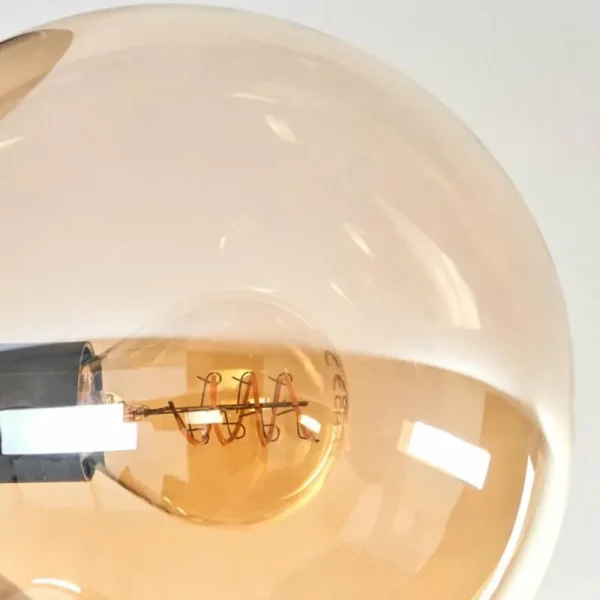 hofstein Plafonnier - Verre 15 cm Gastor Ambre, Fumé, 4 lumières* Lampes Modernes
