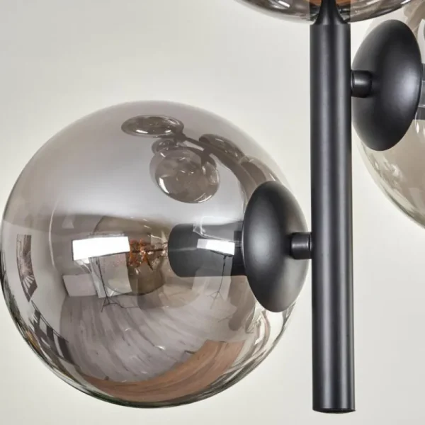 hofstein Plafonnier - Verre 15 cm Gastor Fumé, 6 lumières* Lampes Modernes