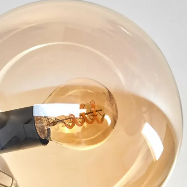 hofstein Plafonnier - Verre 15 cm Gastor Ambre, Fumé, 6 lumières* Lampes Modernes