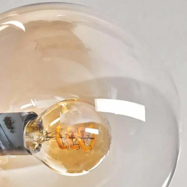 hofstein Plafonnier - Verre 15 cm Gastor Ambre, Clair, Fumé, 6 lumières* Lampes Modernes
