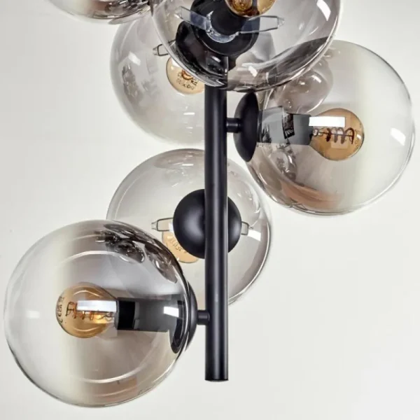 hofstein Plafonnier - Verre 15 cm Gastor Clair, Fumé, 8 lumières* Lampes Modernes