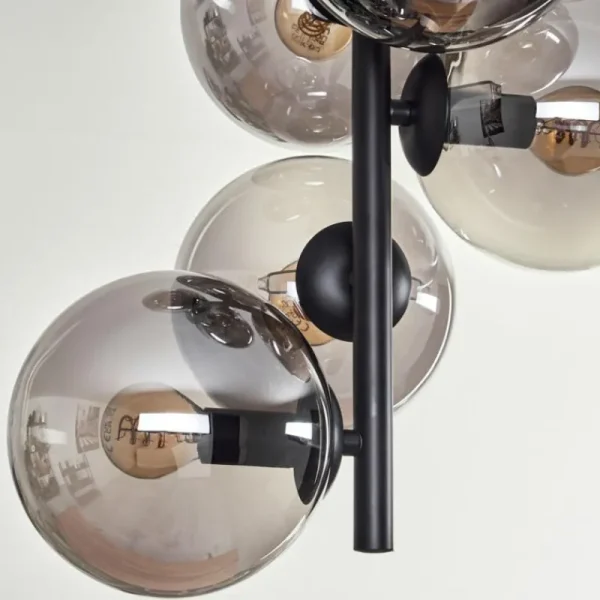 hofstein Plafonnier - Verre 15 cm Gastor Fumé, 8 lumières* Lampes Modernes