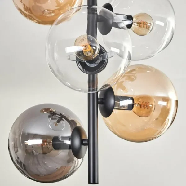 hofstein Plafonnier - Verre 15 cm Gastor Ambre, Clair, Fumé, 6 lumières* Lampes Modernes