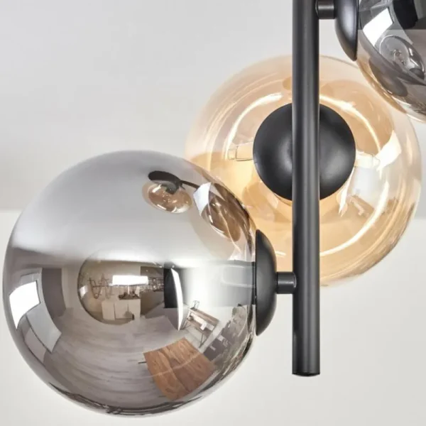 hofstein Plafonnier - Verre 15 cm Gastor Ambre, Fumé, 4 lumières* Lampes Modernes