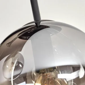 hofstein Plafonnier - Verre 15 cm Gastor Clair, Fumé, 5 lumières* Lampes Modernes