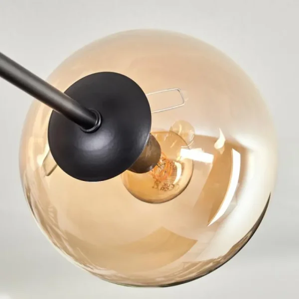 hofstein Plafonnier - Verre 15 cm Gastor Ambre, 6 lumières* Lampes En Verre