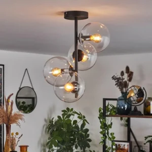 hofstein Plafonnier - Verre 15 cm Gastor Clair, 4 lumières* Lampes En Verre