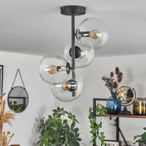 hofstein Plafonnier - Verre 15 cm Gastor Clair, 4 lumières* Lampes En Verre