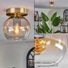hofstein Plafonnier - Verre 15 cm Koyoto Ambre, Clair, 1 lumière* Lampes En Verre