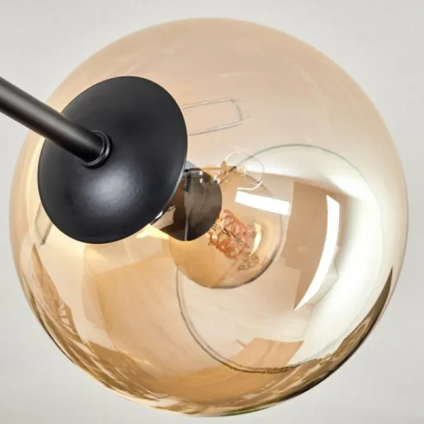 hofstein Plafonnier - Verre 15 cm Koyoto Ambre, Clair, 6 lumières* Lampes En Verre
