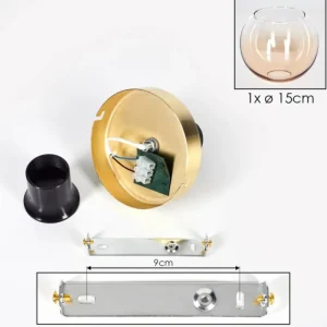 hofstein Plafonnier - Verre 15 cm Koyoto Ambre, Clair, 1 lumière* Lampes En Verre