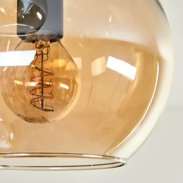 hofstein Plafonnier - Verre 15 cm Koyoto Ambre, 5 lumières* Lampes En Verre