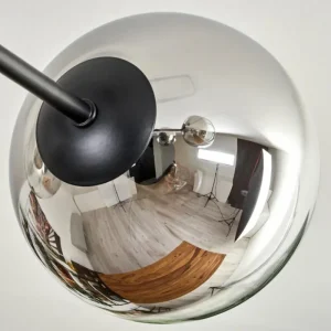 hofstein Plafonnier - Verre 15 cm Koyoto Chrome, Clair, 6 lumières* Lampes En Verre