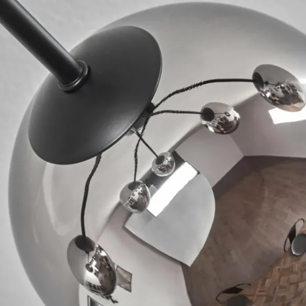 hofstein Plafonnier - Verre 15 cm Koyoto Chrome, 6 lumières* Lampes En Verre