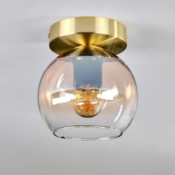 hofstein Plafonnier - Verre 15 cm Koyoto Ambre, Clair, 1 lumière* Lampes En Verre