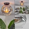 hofstein Plafonnier - Verre 25 cm Ripoll Clair, Fumé, 1 lumière* Lampes Modernes