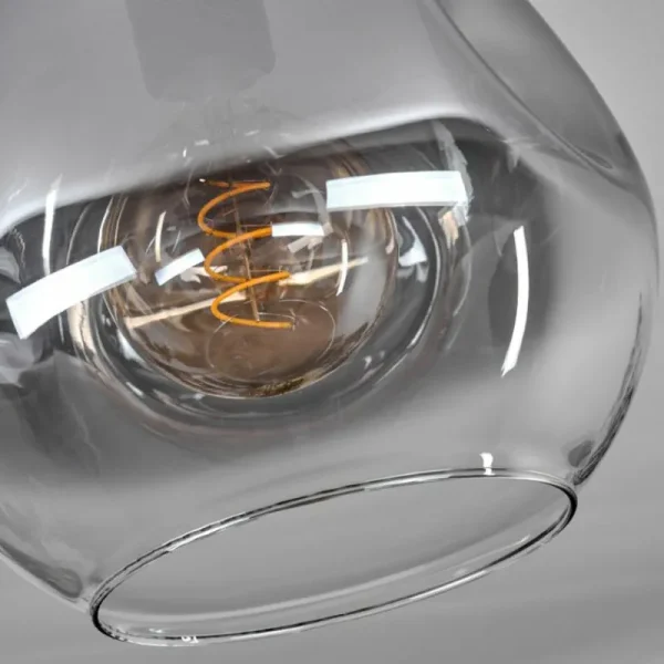 hofstein Plafonnier - Verre 25 cm Ripoll Clair, Fumé, 1 lumière* Lampes Modernes