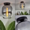 hofstein Plafonnier - Verre Apedo Clair, Fumé, 1 lumière* Lampes Modernes