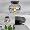 hofstein Plafonnier - Verre Apedo Clair, Fumé, 1 lumière* Lampes Modernes