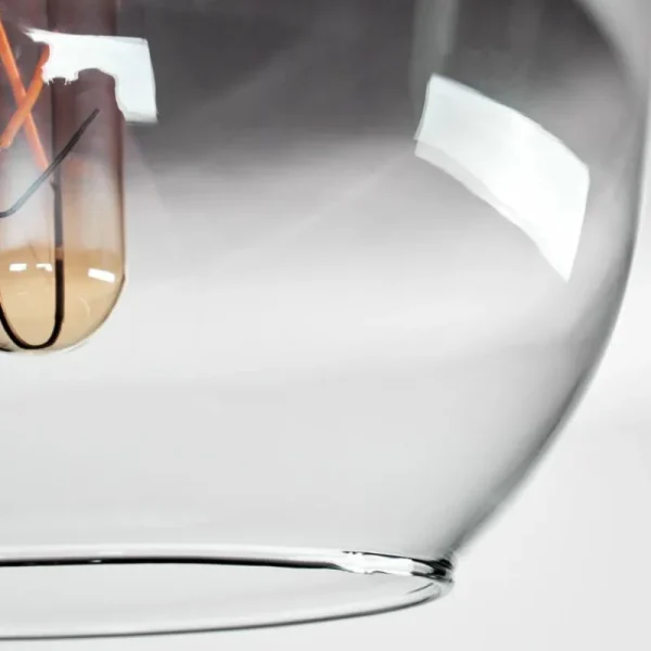 hofstein Plafonnier - Verre Apedo Clair, Fumé, 1 lumière* Lampes Modernes