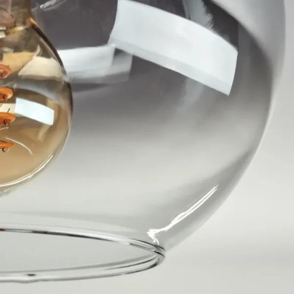 hofstein Plafonnier - Verre Apedo Clair, Fumé, 1 lumière* Lampes Modernes