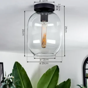 hofstein Plafonnier - Verre Apedo Clair, 1 lumière* Lampes En Verre