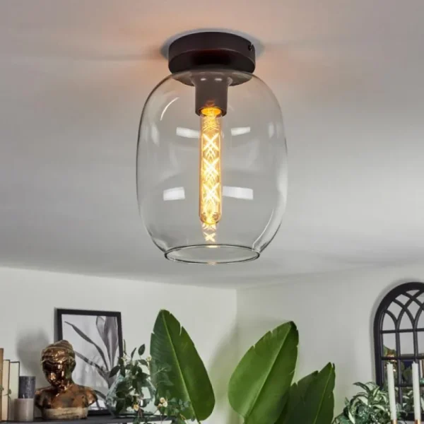 hofstein Plafonnier - Verre Apedo Clair, 1 lumière* Lampes En Verre