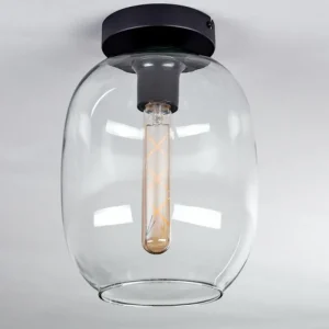 hofstein Plafonnier - Verre Apedo Clair, 1 lumière* Lampes En Verre