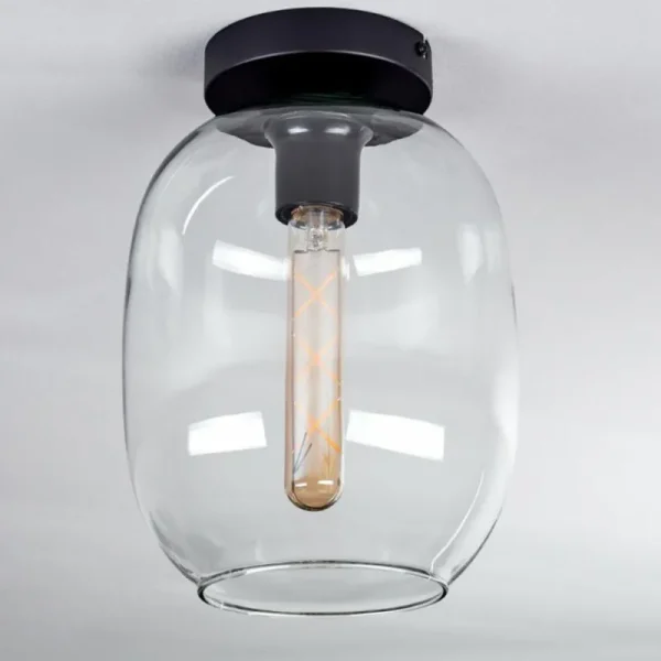 hofstein Plafonnier - Verre Apedo Clair, 1 lumière* Lampes En Verre