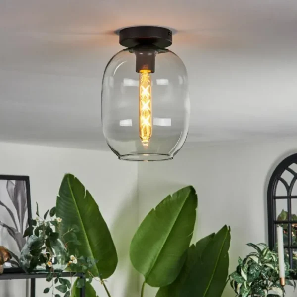 hofstein Plafonnier - Verre Apedo Clair, 1 lumière* Lampes En Verre