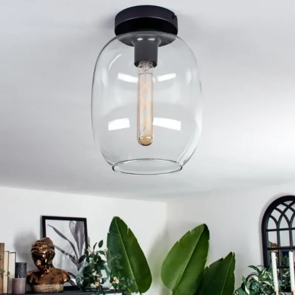 hofstein Plafonnier - Verre Apedo Clair, 1 lumière* Lampes En Verre