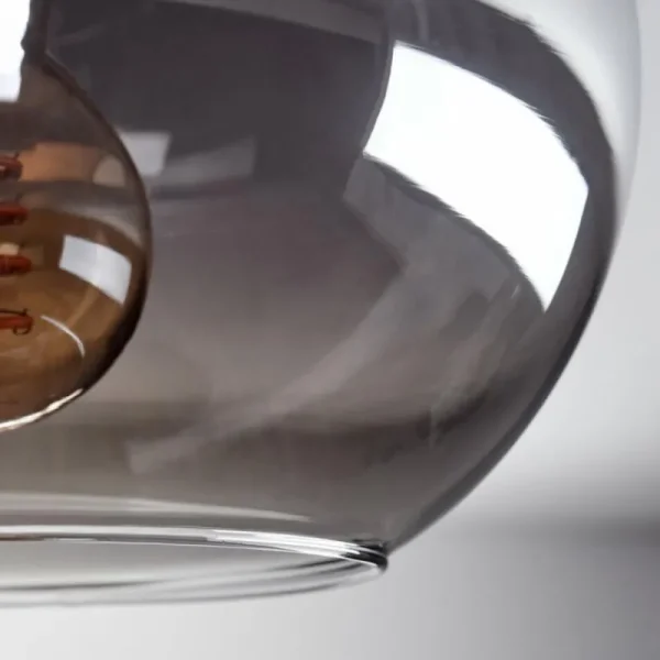 hofstein Plafonnier - Verre Apedo Fumé, 1 lumière* Lampes Modernes