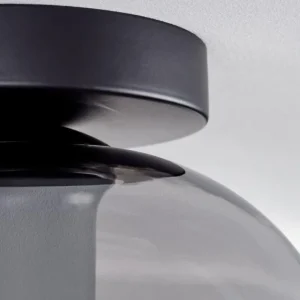 hofstein Plafonnier - Verre Apedo Fumé, 1 lumière* Lampes Modernes