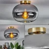 hofstein Plafonnier - Verre Apedo Laiton, Noir, 1 lumière* Lampes Modernes