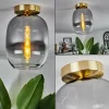 hofstein Plafonnier - Verre Apedo Laiton, 1 lumière* Lampes Modernes